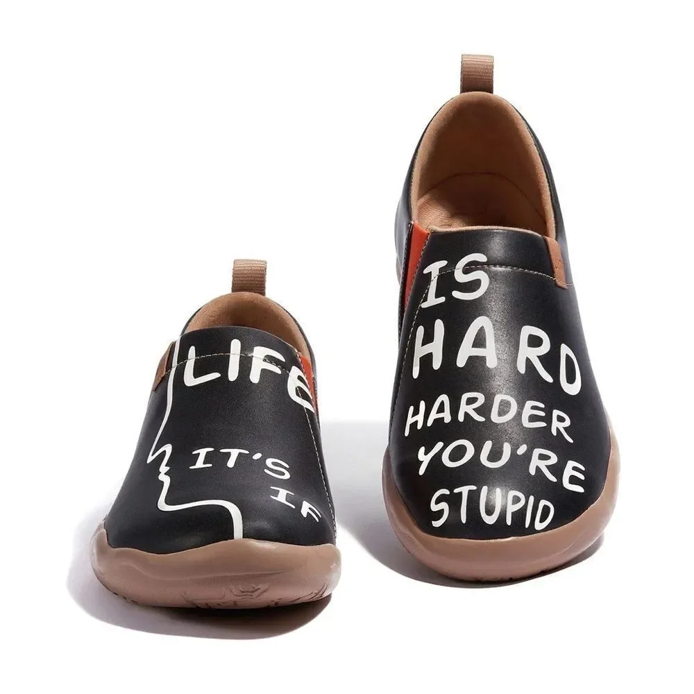 UIN Men's Travel Walking Shoes Slip On Casual Sneaker Toledo (The Truth) - Picture 3 of 8